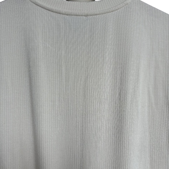 Ann Taylor | Women's Frilled Sleeve Textured Crew Neck T-Shirt - Picture 7 of 8
